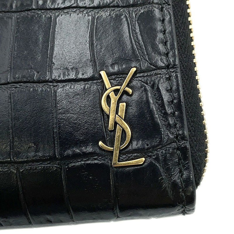 サンローランパリ 長財布 タイニーカサンドラ ラウンドファスナー 630201 SAINT LAURENT PARIS 黒