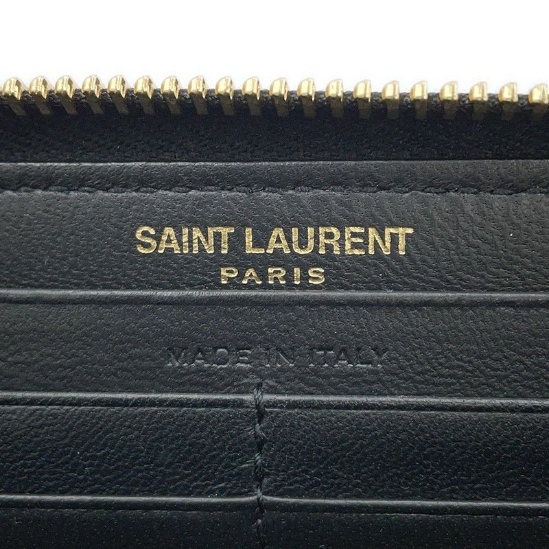 サンローランパリ 長財布 タイニーカサンドラ ラウンドファスナー 630201 SAINT LAURENT PARIS 黒