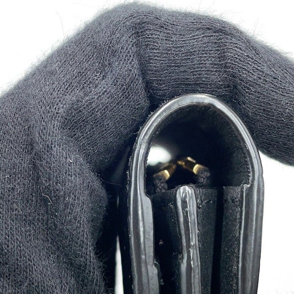 サンローランパリ 長財布 タイニーカサンドラ コンチネンタルウォレット クロコ型押しレザー 607746 黒