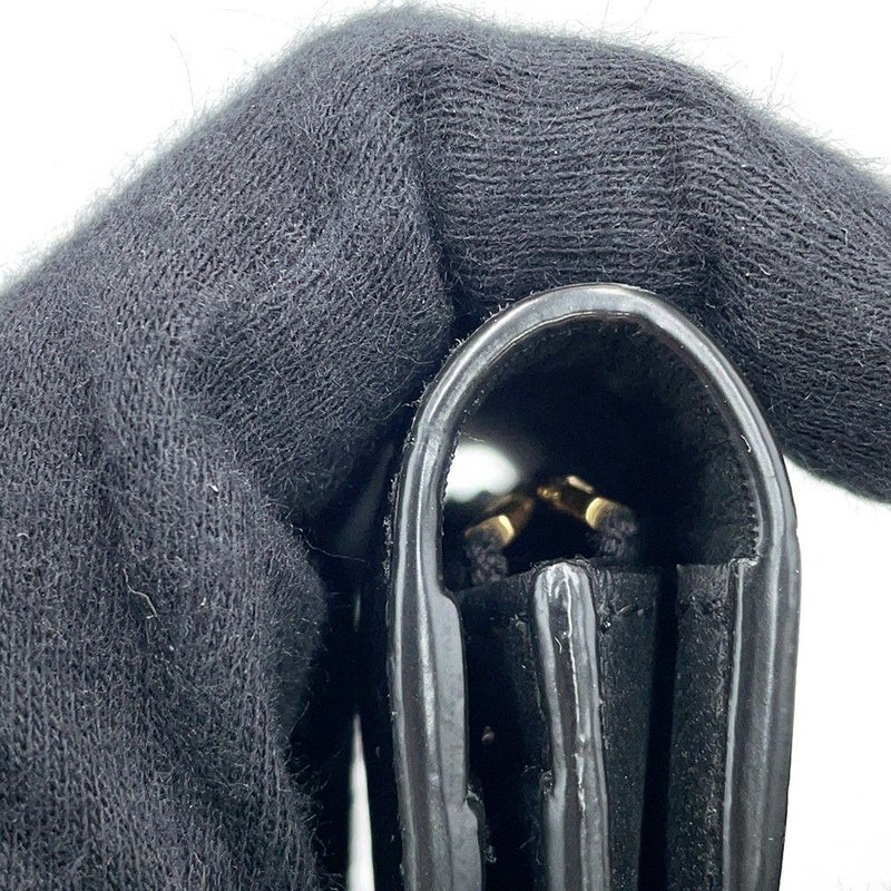 サンローランパリ 長財布 タイニーカサンドラ コンチネンタルウォレット クロコ型押しレザー 607746 黒