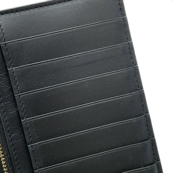 サンローランパリ 長財布 タイニーカサンドラ コンチネンタルウォレット クロコ型押しレザー 607746 黒