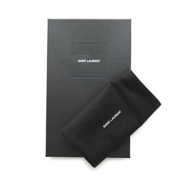 サンローランパリ 長財布 タイニーカサンドラ コンチネンタルウォレット クロコ型押しレザー 607746 黒