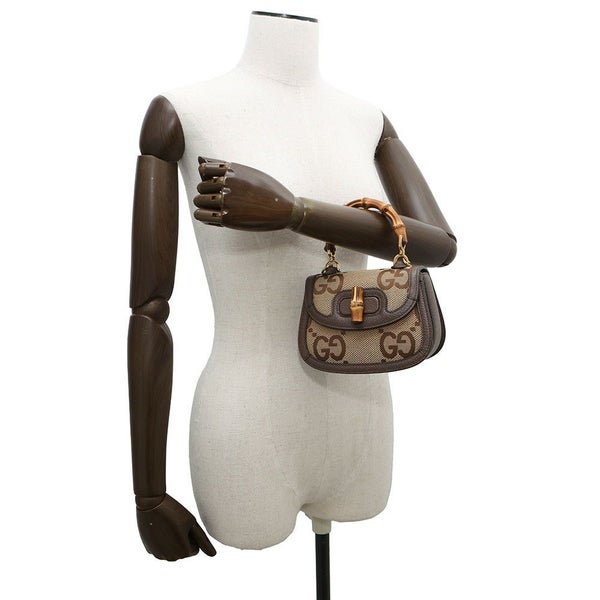 グッチ ハンドバッグ バンブー 1947 ジャンボGG ミニ トップハンドル 686864 GUCCI 2way