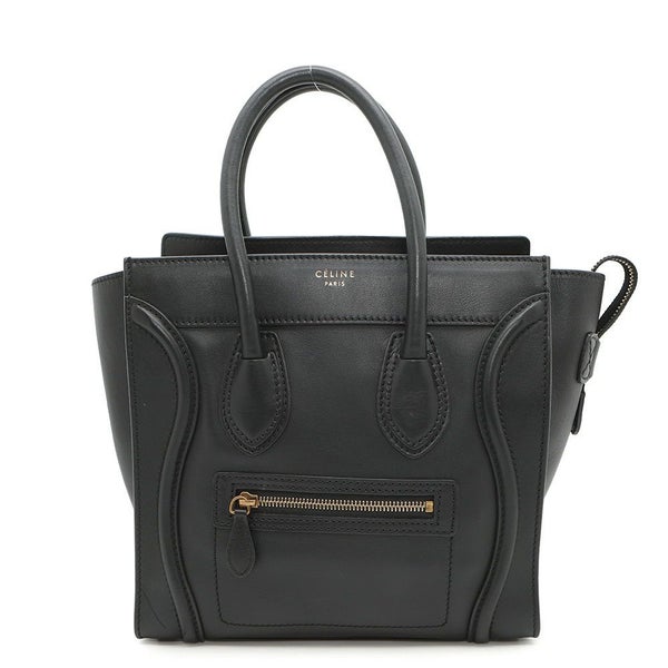 セリーヌ ハンドバッグ ラゲージ マイクロショッパー レザー 167793 CELINE 黒