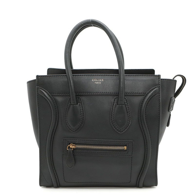 セリーヌ ハンドバッグ ラゲージ マイクロショッパー レザー 167793 CELINE 黒