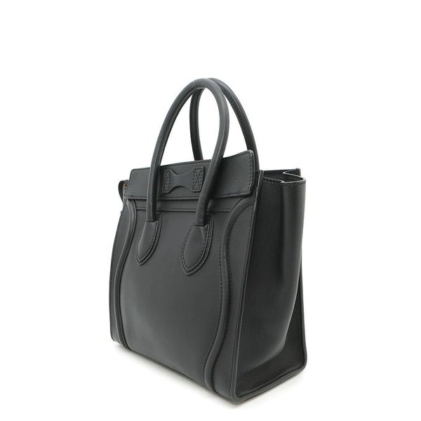 セリーヌ ハンドバッグ ラゲージ マイクロショッパー レザー 167793 CELINE 黒