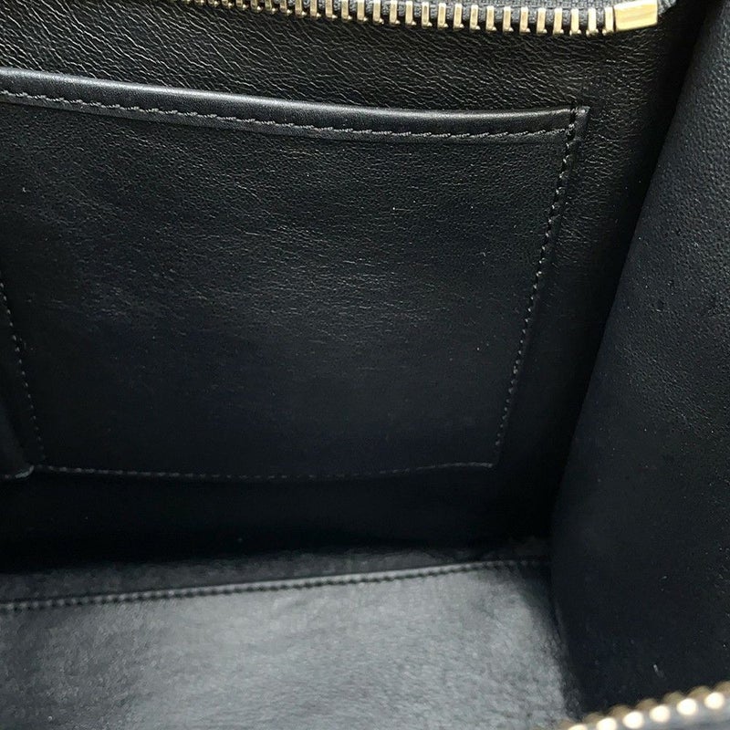 セリーヌ ハンドバッグ ラゲージ マイクロショッパー レザー 167793 CELINE 黒