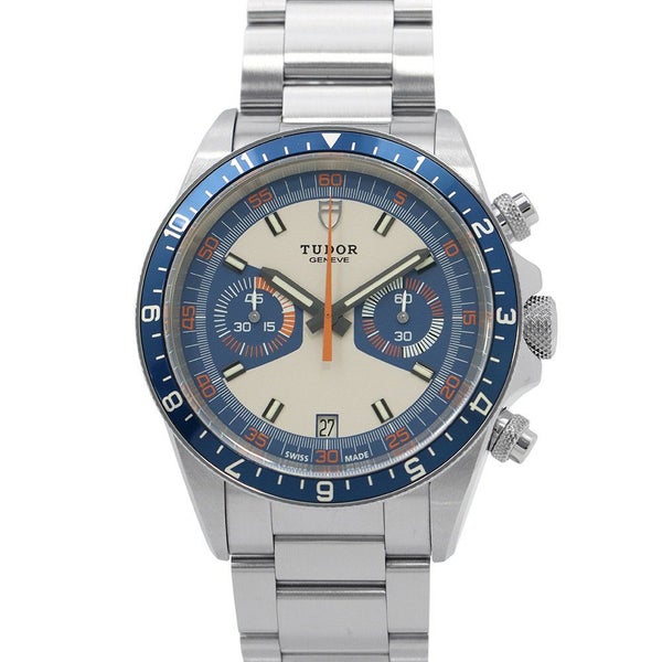 チュードル ヘリテージ クロノグラフ 70330B TUDOR チューダー 腕時計 オパライン/ブルー文字盤