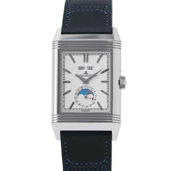 ジャガールクルト レベルソ・トリビュート デュオ・カレンダー Q3918420 シルバー/ブルー文字盤