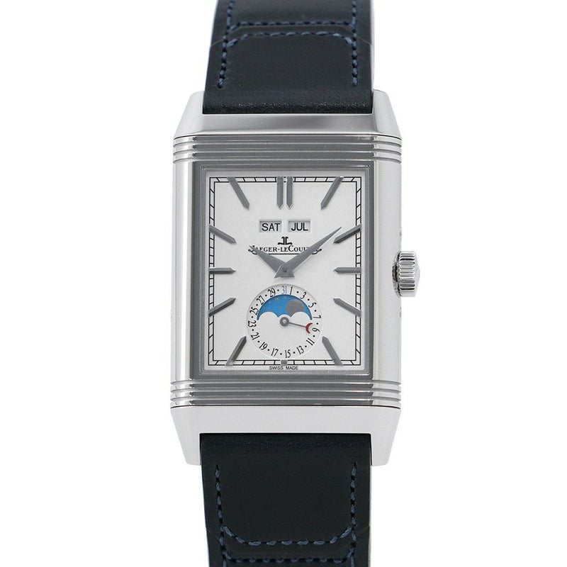 ジャガールクルト レベルソ・トリビュート デュオ・カレンダー Q3918420 シルバー/ブルー文字盤