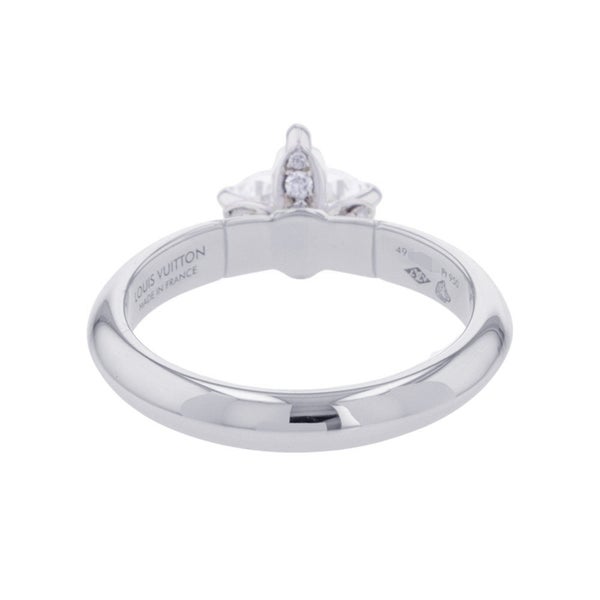ルイヴィトン リング ダイヤモンド ソリテール スター ダイヤ 中石約0.30ct/12P 計約0.06ct Pt950 サイズ49 Q9U00F 指輪