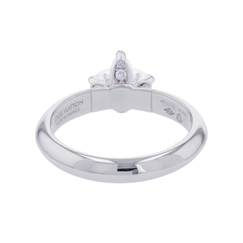 ルイヴィトン リング ダイヤモンド ソリテール スター ダイヤ 中石約0.30ct/12P 計約0.06ct Pt950 サイズ49 Q9U00F 指輪