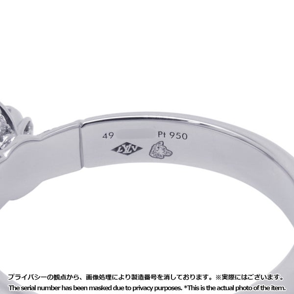 ルイヴィトン リング ダイヤモンド ソリテール スター ダイヤ 中石約0.30ct/12P 計約0.06ct Pt950 サイズ49 Q9U00F 指輪