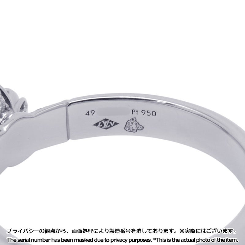 ルイヴィトン リング ダイヤモンド ソリテール スター ダイヤ 中石約0.30ct/12P 計約0.06ct Pt950 サイズ49 Q9U00F 指輪