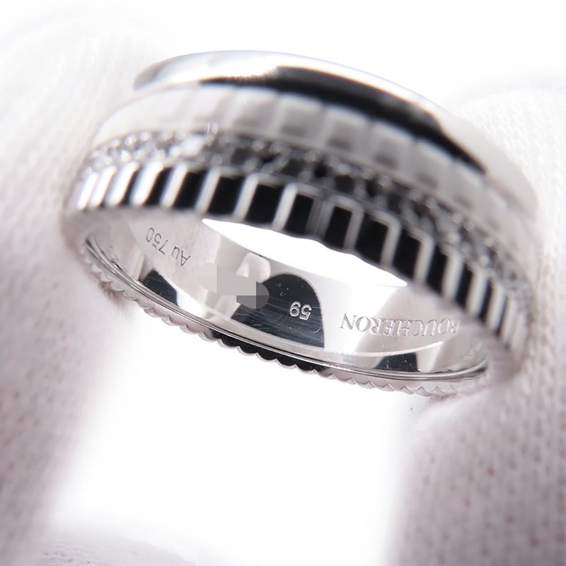 ブシュロン リング キャトル ダブルホワイト ダイヤ 33P 計0.26ct K18WG/ホワイトセラミック サイズ59 JRG03277 指輪