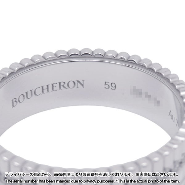 ブシュロン リング キャトル ダブルホワイト ダイヤ 33P 計0.26ct K18WG/ホワイトセラミック サイズ59 JRG03277 指輪