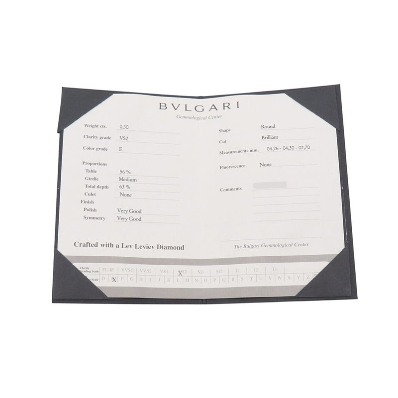 ブルガリ ネックレス コロナ ダイヤモンド 1P 0.30ct K18WGホワイトゴールド BVLGARI ペンダント GIA鑑定書付き