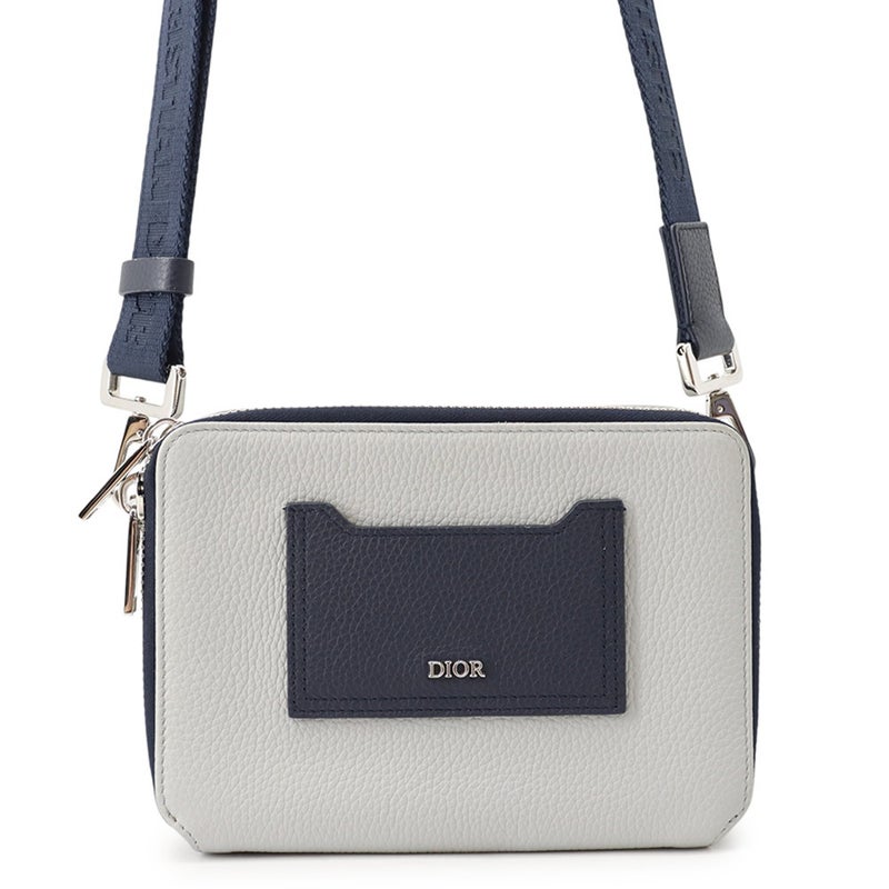 クリスチャン・ディオール ショルダーバッグ ダブルジップポケット レザー 2PUBC120GBC Christian Dior