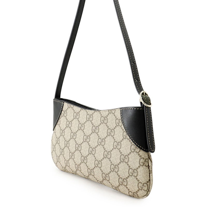 グッチ ショルダーバッグ GGエンブレム スーパーミニ レザー 820696 GUCCI ワンショルダーバッグ 黒