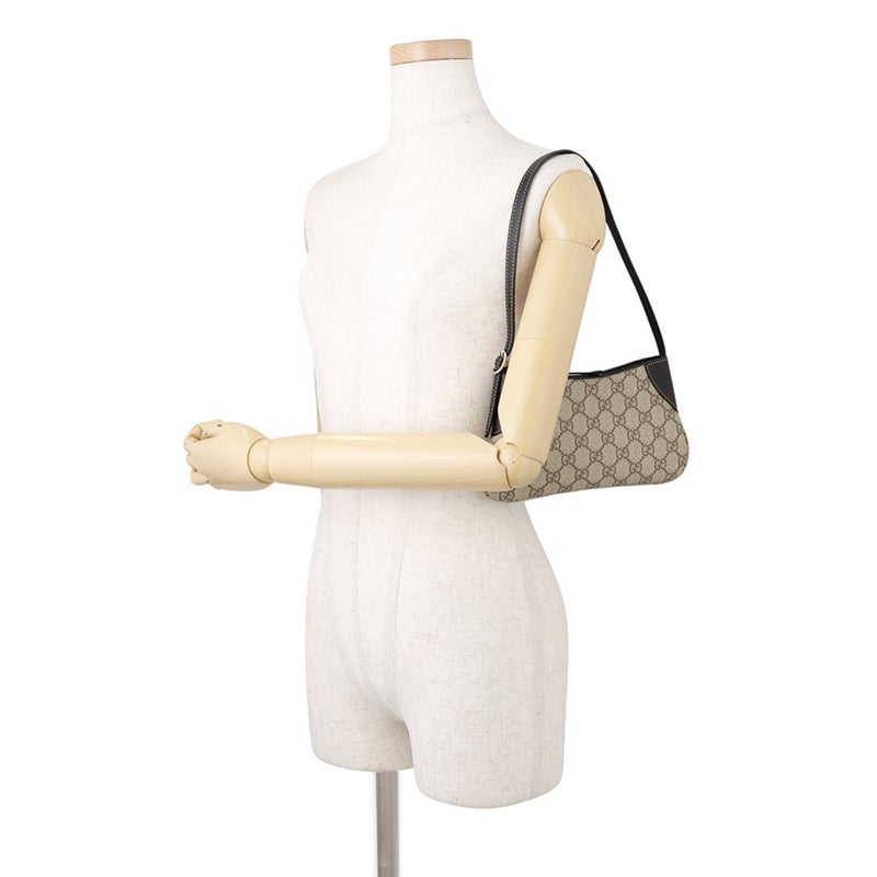 グッチ ショルダーバッグ GGエンブレム スーパーミニ レザー 820696 GUCCI ワンショルダーバッグ 黒