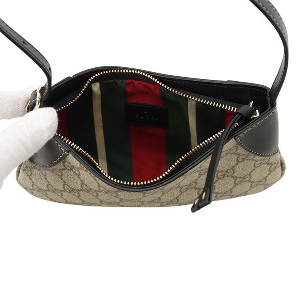 グッチ ショルダーバッグ GGエンブレム スーパーミニ レザー 820696 GUCCI ワンショルダーバッグ 黒