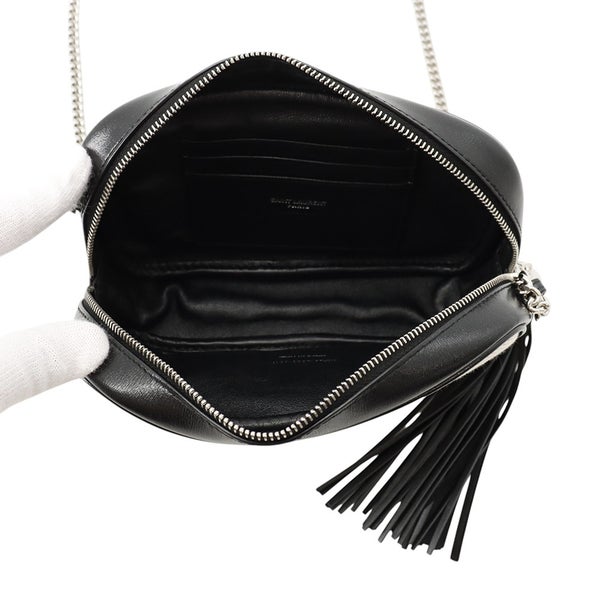 サンローランパリ ショルダーバッグ ルー フリンジ ミニカメラバッグ 612563 SAINT LAURENT PARIS 黒