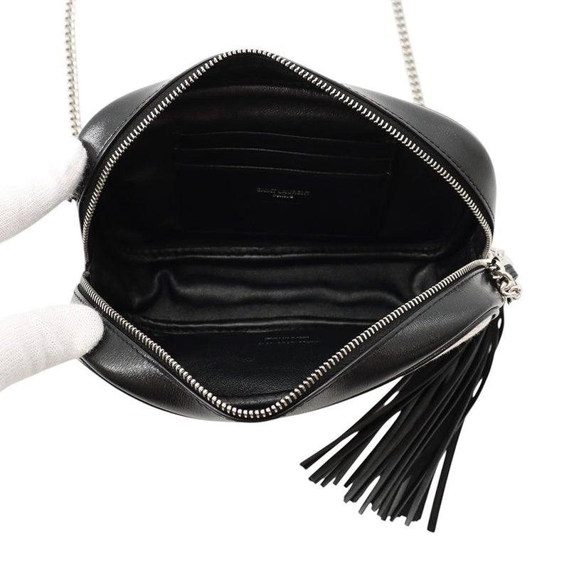 サンローランパリ ショルダーバッグ ルー フリンジ ミニカメラバッグ 612563 SAINT LAURENT PARIS 黒