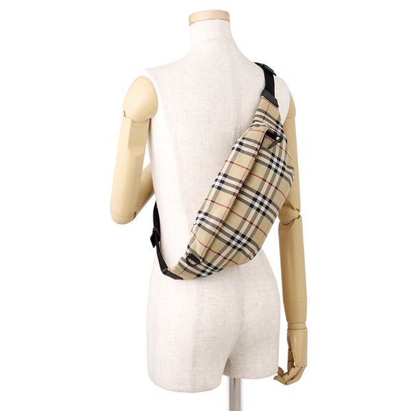 バーバリー ボディバッグ ノバチェック ウエストバッグ キャンバス 8084114 BURBERRY
