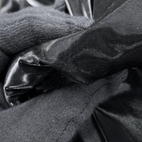 サンローランパリ トートバッグ ロゴ ワイドパファー シルクテックキャンバス 756269 SAINT LAURENT PARIS 黒