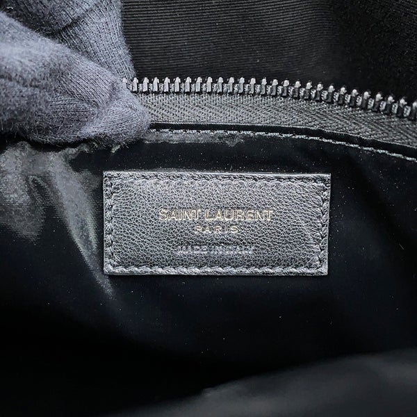 サンローランパリ トートバッグ ロゴ ワイドパファー シルクテックキャンバス 756269 SAINT LAURENT PARIS 黒