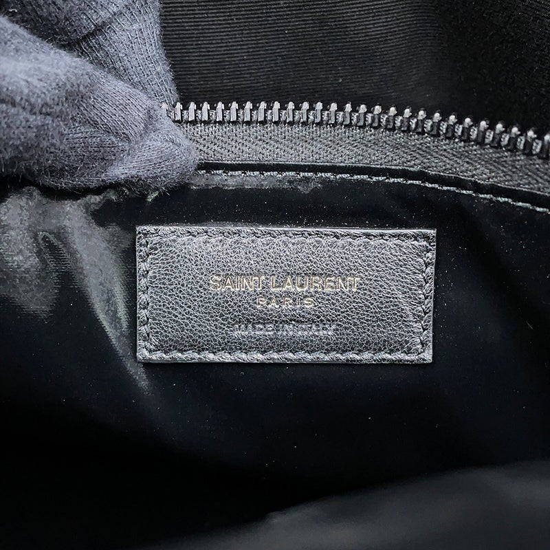 サンローランパリ トートバッグ ロゴ ワイドパファー シルクテックキャンバス 756269 SAINT LAURENT PARIS 黒