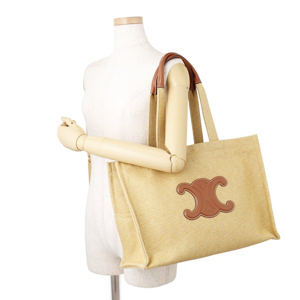 セリーヌ トートバッグ トリオンフ カバタイス トート ラージ キャンバス レザー 196762 CELINE