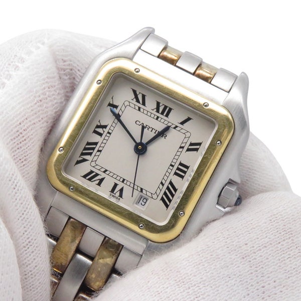 カルティエ パンテールMM 2ロウ W25028B6 Cartier 腕時計 アイボリー文字盤 クォーツ