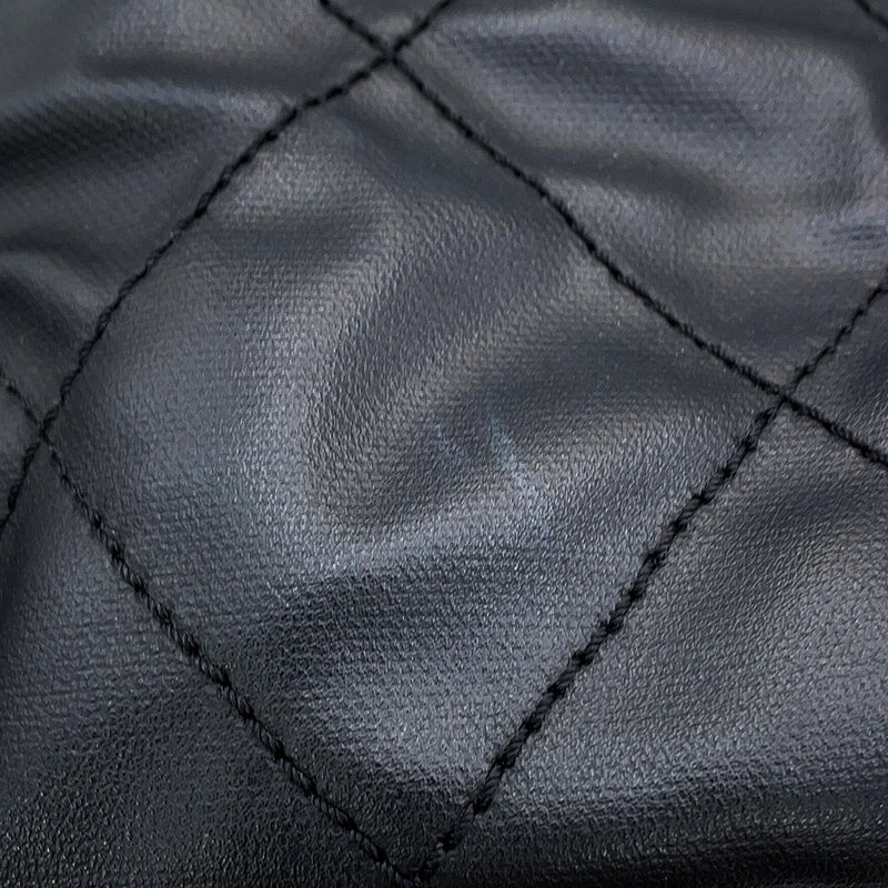 シャネル トートバッグ マトラッセ パリビアリッツトートMM ミディアム レザー キャンバス A34209 CHANEL 黒