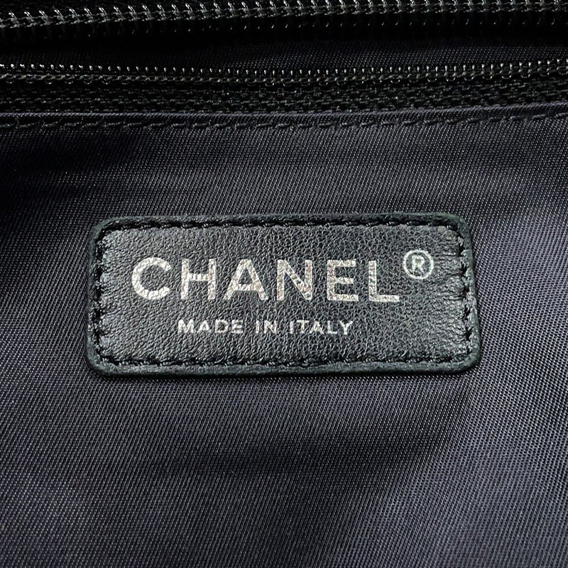シャネル トートバッグ マトラッセ パリビアリッツトートMM ミディアム レザー キャンバス A34209 CHANEL 黒