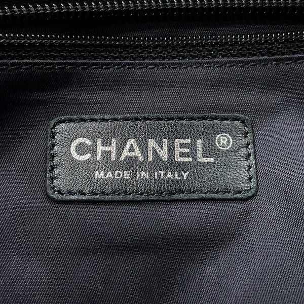 シャネル トートバッグ マトラッセ パリビアリッツトートMM ミディアム レザー キャンバス A34209 CHANEL 黒