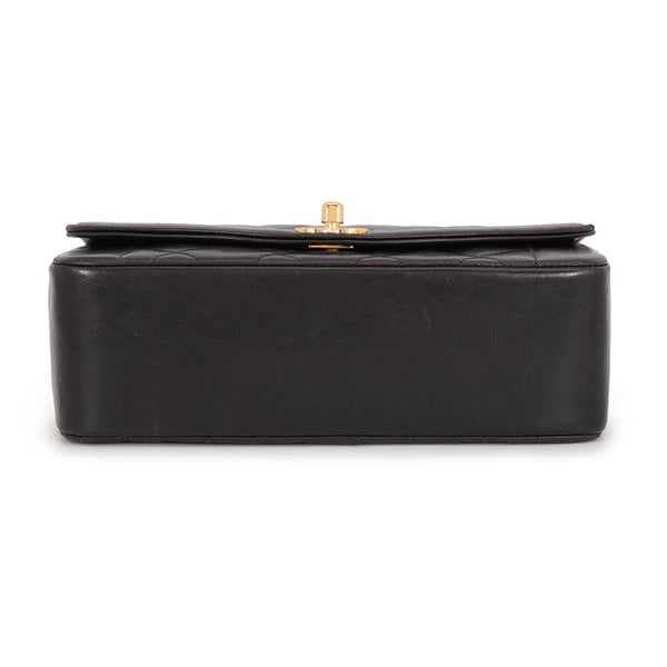 シャネル チェーンショルダーバッグ ダイアナ マトラッセ ココマーク シングルチェーン ラムスキン A01164 CHANEL 黒