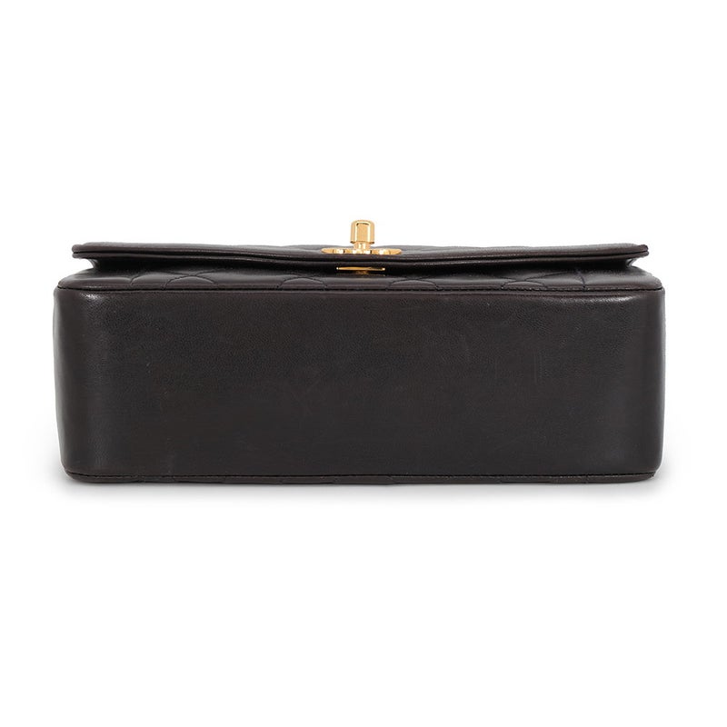 シャネル チェーンショルダーバッグ ダイアナ マトラッセ ココマーク シングルチェーン ラムスキン A01164 CHANEL 黒