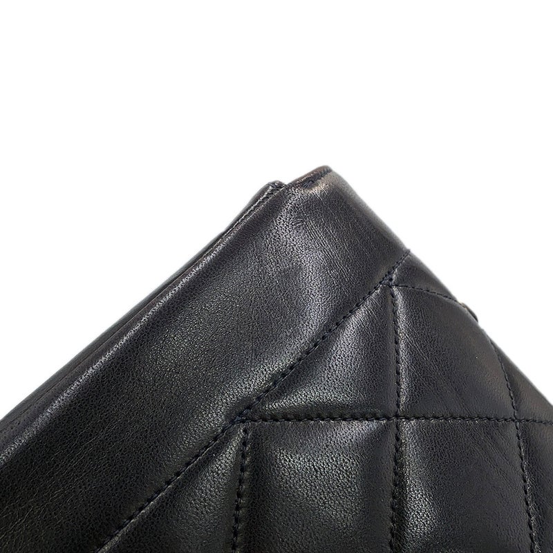 シャネル チェーンショルダーバッグ ダイアナ マトラッセ ココマーク シングルチェーン ラムスキン A01164 CHANEL 黒