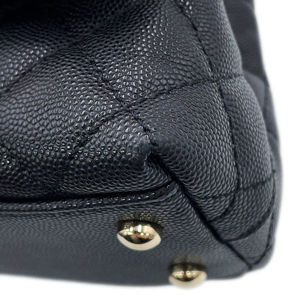 シャネル ハンドバッグ マトラッセ ココマーク ココハンドル XXS キャビアスキン AS2215 CHANEL 2way 黒