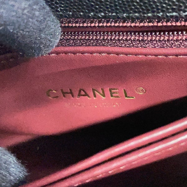 シャネル ハンドバッグ マトラッセ ココマーク ココハンドル XXS キャビアスキン AS2215 CHANEL 2way 黒