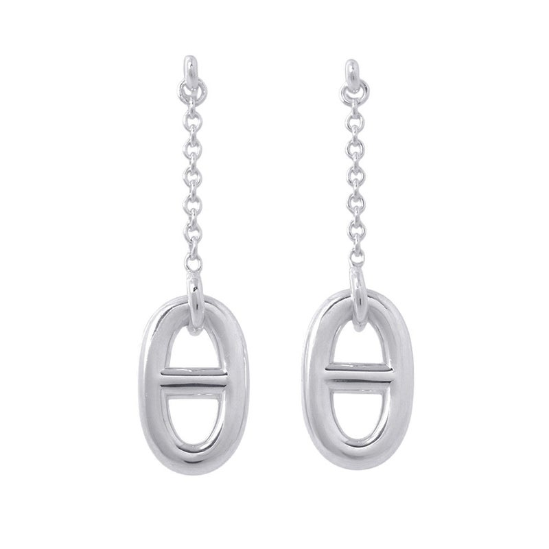 エルメス ピアス シェーヌダンクル ファランドール Earrings SV925シルバー HERMES ジュエリー イヤリング