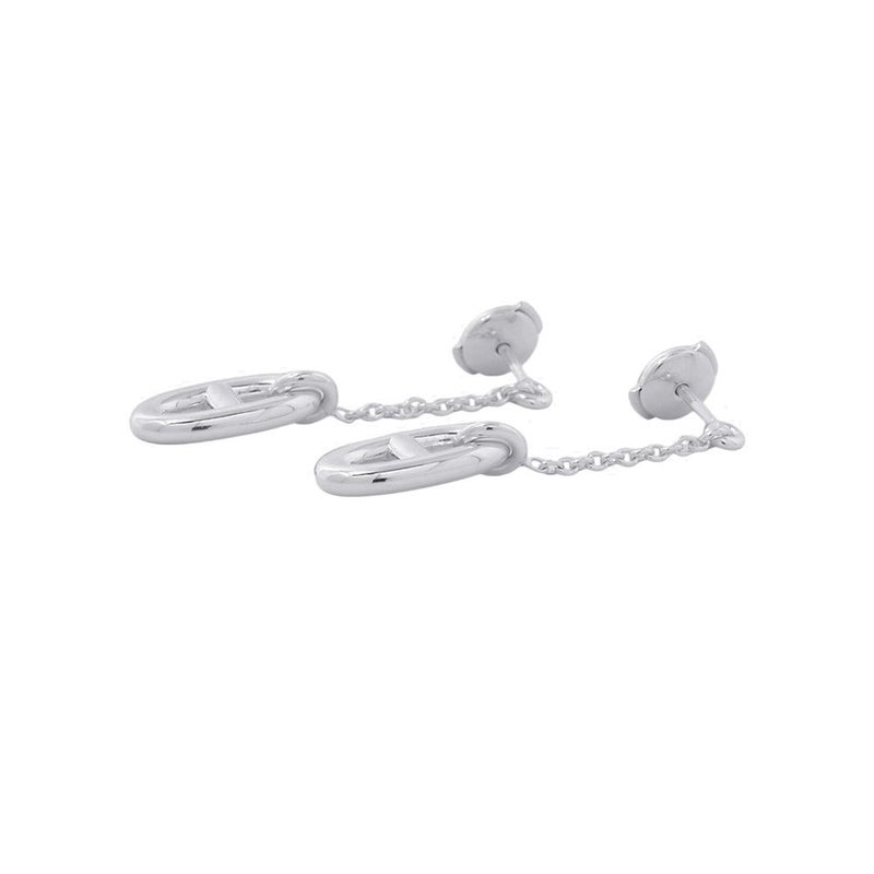 エルメス ピアス シェーヌダンクル ファランドール Earrings SV925シルバー HERMES ジュエリー イヤリング
