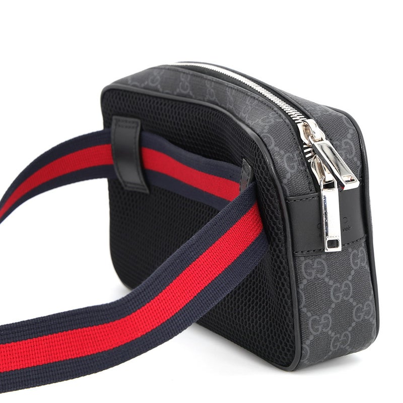 グッチ ボデイバッグ GGスプリーム スモール ベルトバッグ 792094 GUCCI バッグ メンズ 黒