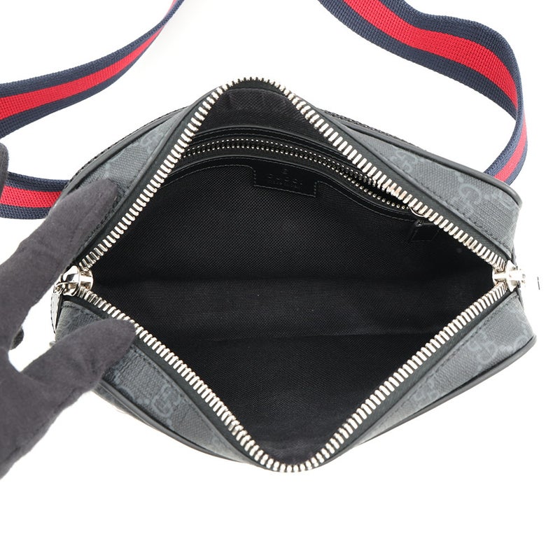 グッチ ボデイバッグ GGスプリーム スモール ベルトバッグ 792094 GUCCI バッグ メンズ 黒