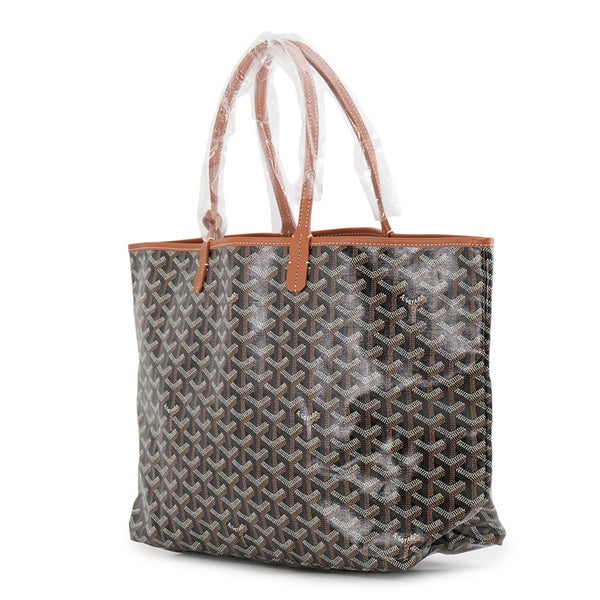 ゴヤール トートバッグ サンルイPM PVC レザー STLOUIPMLTY01CL03P GOYARD ポーチ付き 黒 ヘリンボーン