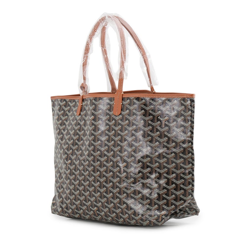 ゴヤール トートバッグ サンルイPM PVC レザー STLOUIPMLTY01CL03P GOYARD ポーチ付き 黒 ヘリンボーン
