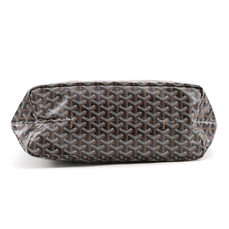 ゴヤール トートバッグ サンルイPM PVC レザー STLOUIPMLTY01CL03P GOYARD ポーチ付き 黒 ヘリンボーン