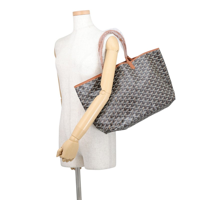 ゴヤール トートバッグ サンルイPM PVC レザー STLOUIPMLTY01CL03P GOYARD ポーチ付き 黒 ヘリンボーン