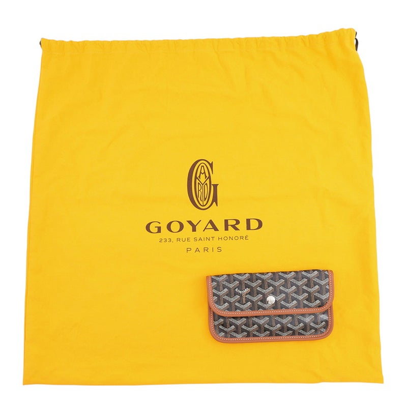 ゴヤール トートバッグ サンルイPM PVC レザー STLOUIPMLTY01CL03P GOYARD ポーチ付き 黒 ヘリンボーン